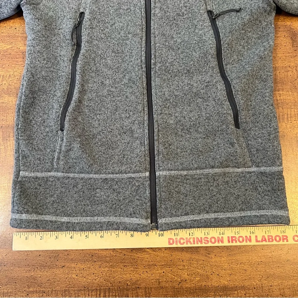 The North Face Men's S Gray Charcoal Gordon Lyons Alpine Full Zip Fleece Hoodie